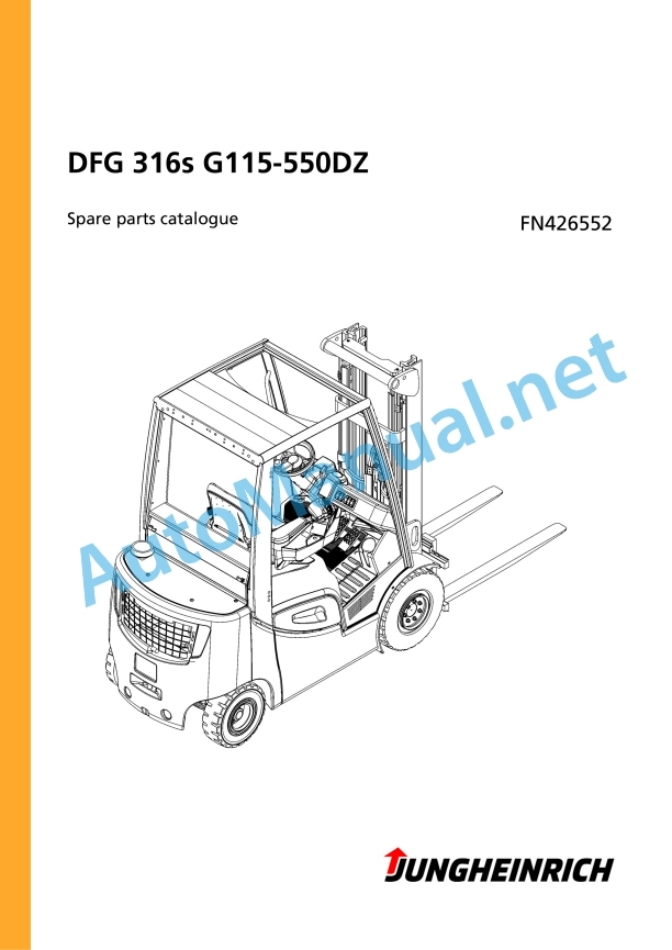 Jungheinrich Forklift DFG 316s G115-550DZ Spare Parts Manual FN426552
