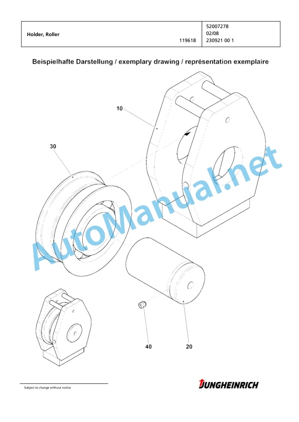 Jungheinrich Forklift DFG 316s GE105-330ZZ Spare Parts Manual FN425248 4 Jungheinrich Forklift DFG 316s GE105-330ZZ Spare Parts Manual FN425248 - Image 4