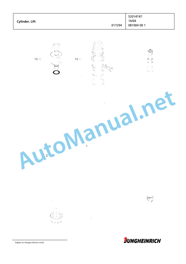 Jungheinrich Forklift DFG 316s GE115-360ZZ Spare Parts Manual FN426180 4 Jungheinrich Forklift DFG 316s GE115-360ZZ Spare Parts Manual FN426180 - Image 4