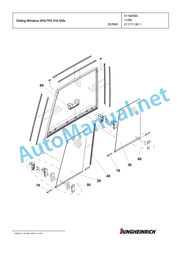Alternative view of Jungheinrich Forklift DFG 316s GE120-435DZ Spare Parts Manual FN423563