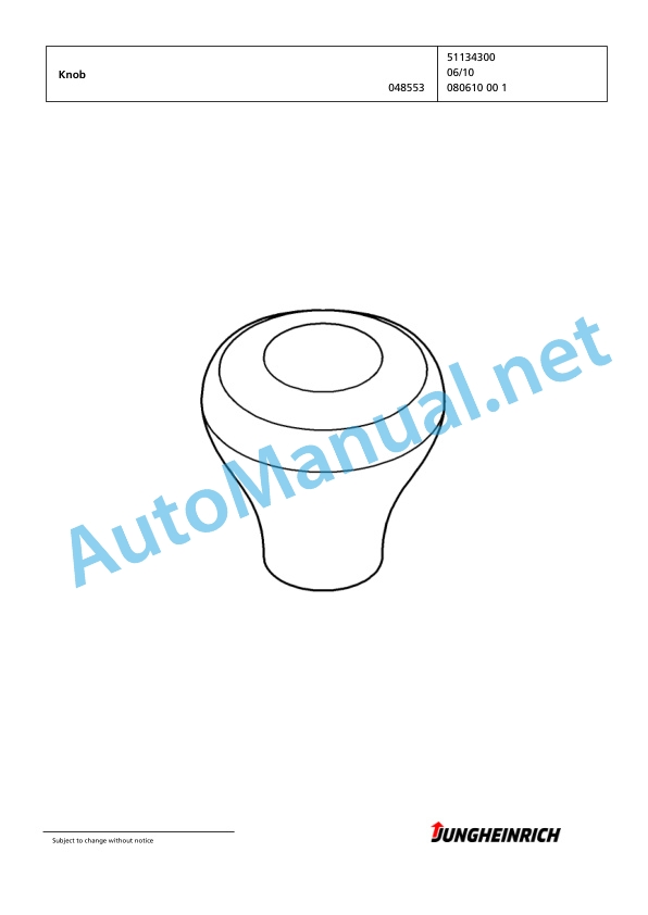 Jungheinrich Forklift DFG 316s GE180-435DZ Spare Parts Manual FN423544 4 Jungheinrich Forklift DFG 316s GE180-435DZ Spare Parts Manual FN423544 - Image 4