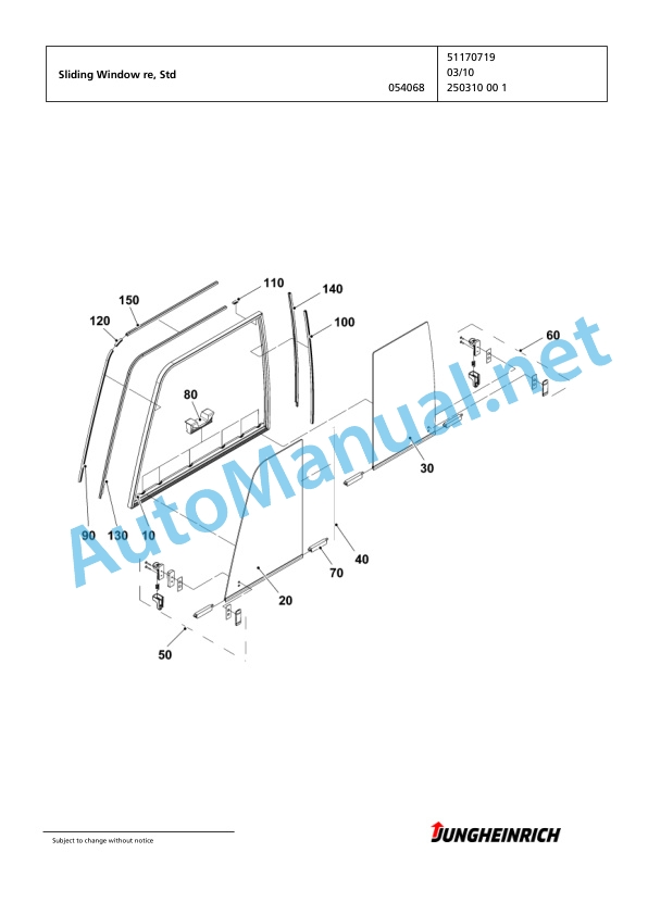 Alternative view of Jungheinrich Forklift DFG 320 GE115-310ZZ Spare Parts Manual FN423066