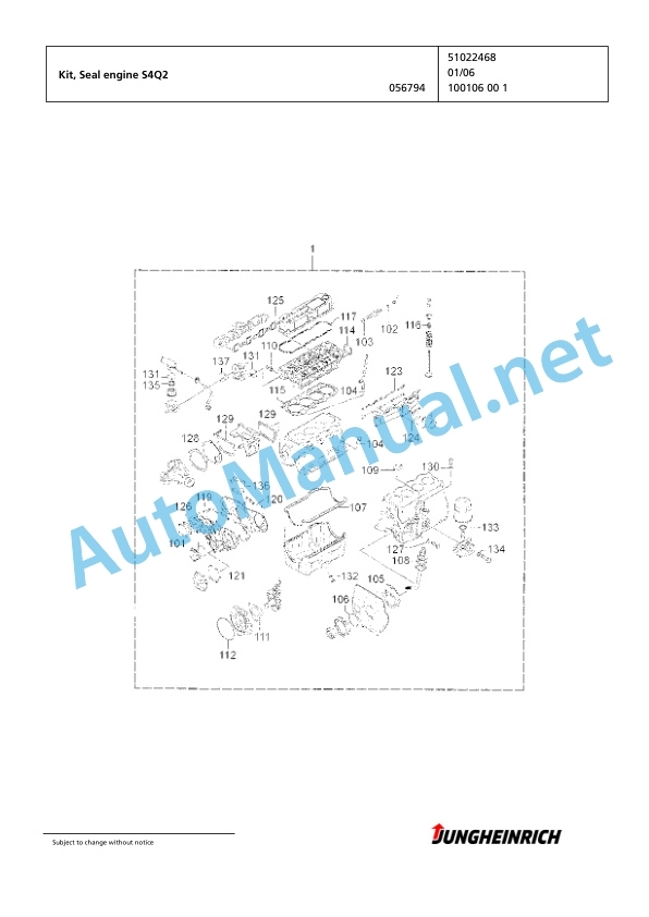 Jungheinrich Forklift DFG 320 GE115-330ZZ Spare Parts Manual FN424874 3 Jungheinrich Forklift DFG 320 GE115-330ZZ Spare Parts Manual FN424874 - Image 3