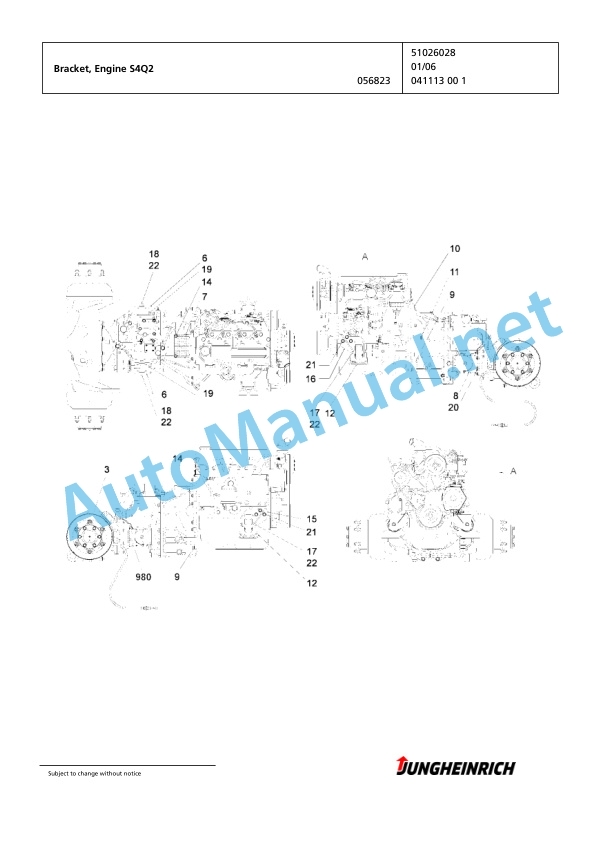 Jungheinrich Forklift DFG 320 GE115-330ZZ Spare Parts Manual FN425534 3 Jungheinrich Forklift DFG 320 GE115-330ZZ Spare Parts Manual FN425534 - Image 3