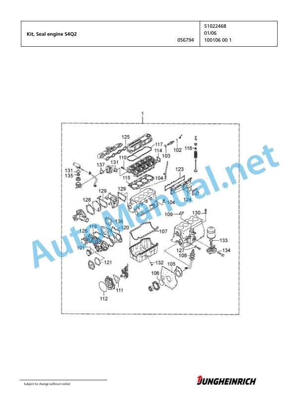 Jungheinrich Forklift DFG 320 GE115-400ZT Spare Parts Manual FN423475 3 Jungheinrich Forklift DFG 320 GE115-400ZT Spare Parts Manual FN423475 - Image 3