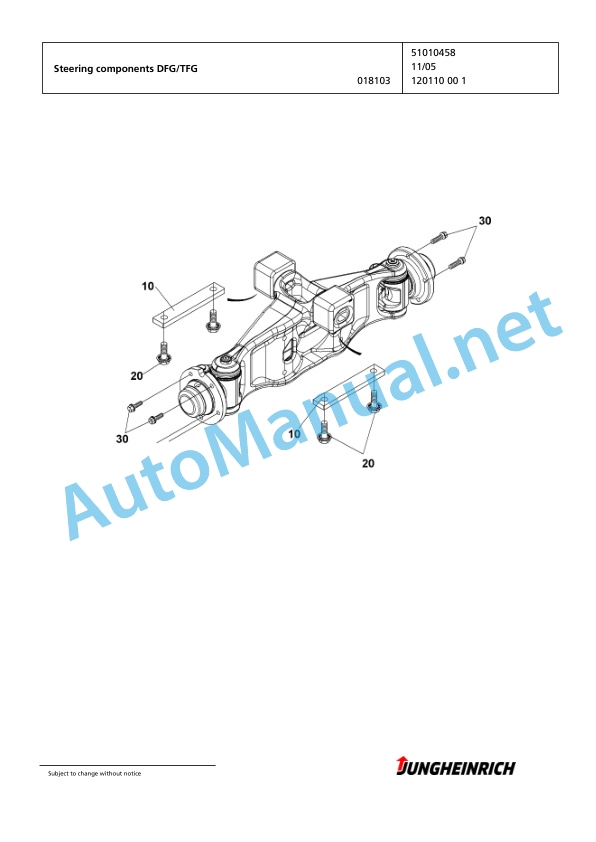 Jungheinrich Forklift DFG 320 GE115-400ZT Spare Parts Manual FN423475 4 Jungheinrich Forklift DFG 320 GE115-400ZT Spare Parts Manual FN423475 - Image 4