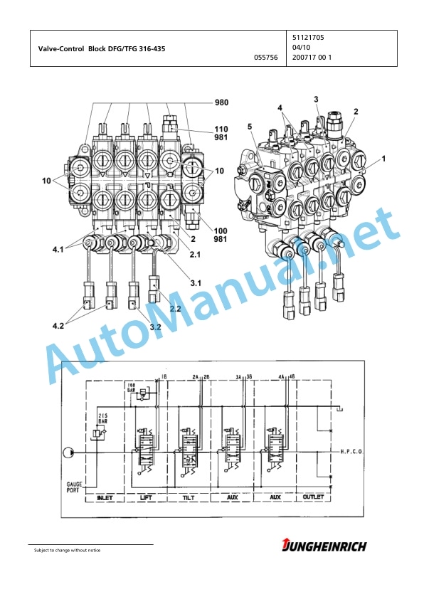 Jungheinrich Forklift DFG 320 GE115-450DZ Spare Parts Manual FN423907 5 Jungheinrich Forklift DFG 320 GE115-450DZ Spare Parts Manual FN423907 - Image 5