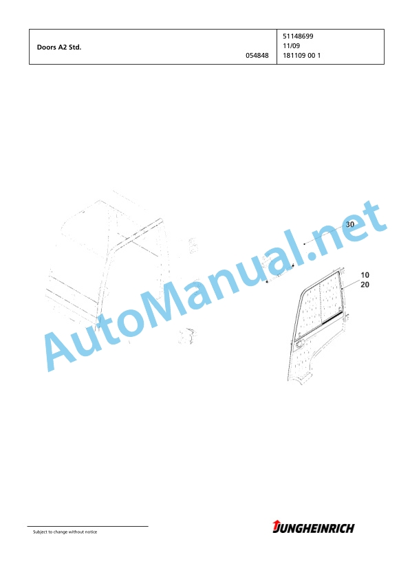 Alternative view of Jungheinrich Forklift DFG 320 GE115-480DZ Spare Parts Manual FN426113