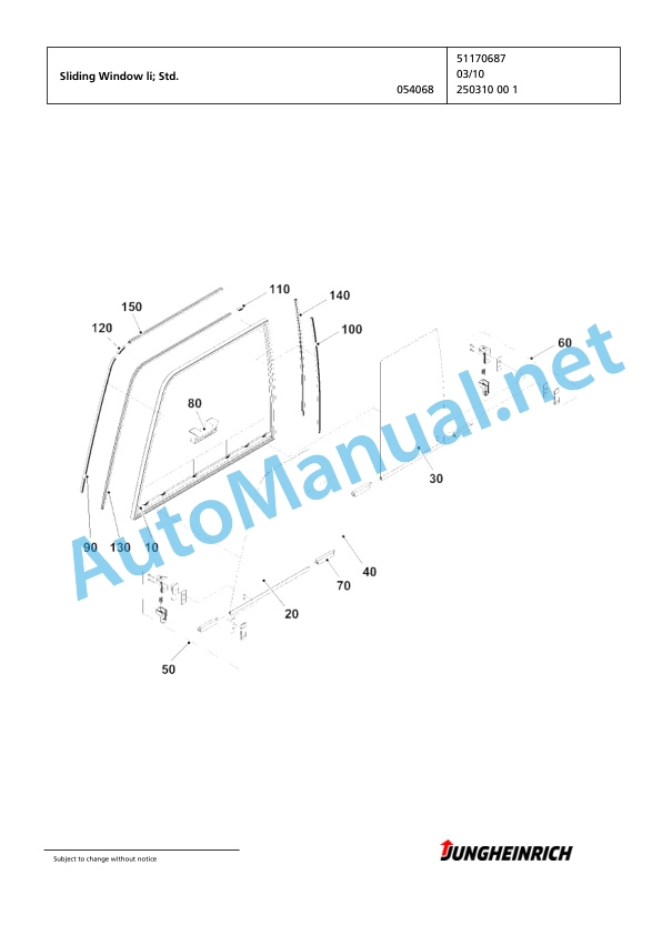 Alternative view of Jungheinrich Forklift DFG 320 GE120-330ZT Spare Parts Manual FN425031