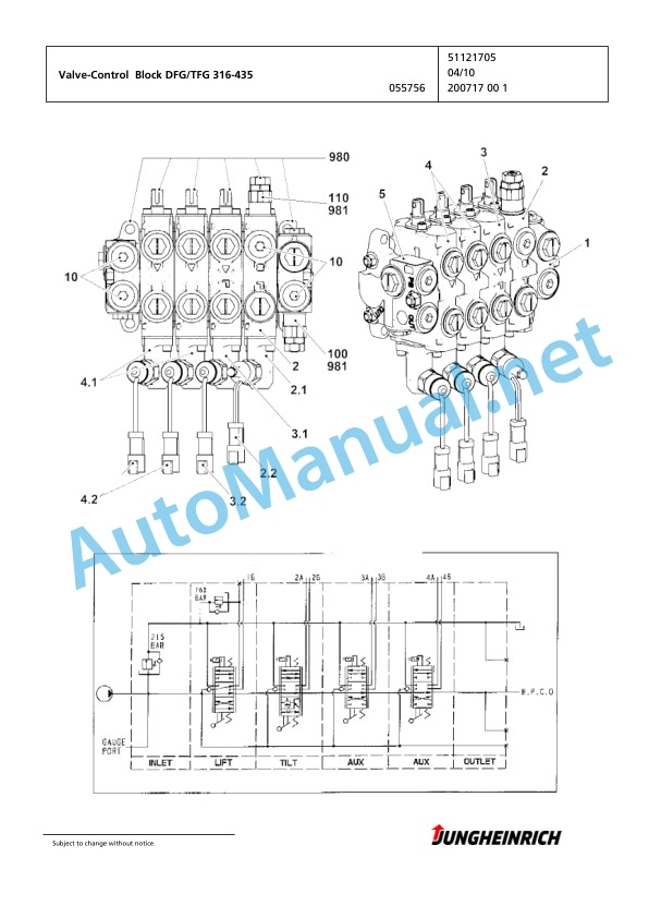 Jungheinrich Forklift DFG 320 GE120-500DZ Spare Parts Manual FN424232 5 Jungheinrich Forklift DFG 320 GE120-500DZ Spare Parts Manual FN424232 - Image 5