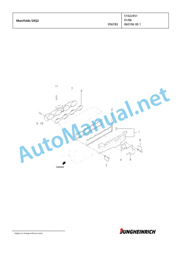Jungheinrich Forklift DFG 320 GE120-500DZ Spare Parts Manual FN427050 3 Jungheinrich Forklift DFG 320 GE120-500DZ Spare Parts Manual FN427050 - Image 3
