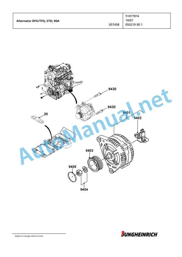 Jungheinrich Forklift DFG 320s G+E120-420DZ Spare Parts Manual FN423299 5 Jungheinrich Forklift DFG 320s G+E120-420DZ Spare Parts Manual FN423299 - Image 5
