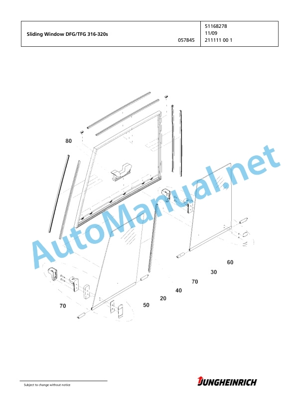Alternative view of Jungheinrich Forklift DFG 320s GE-450ZT Spare Parts Manual FN424750