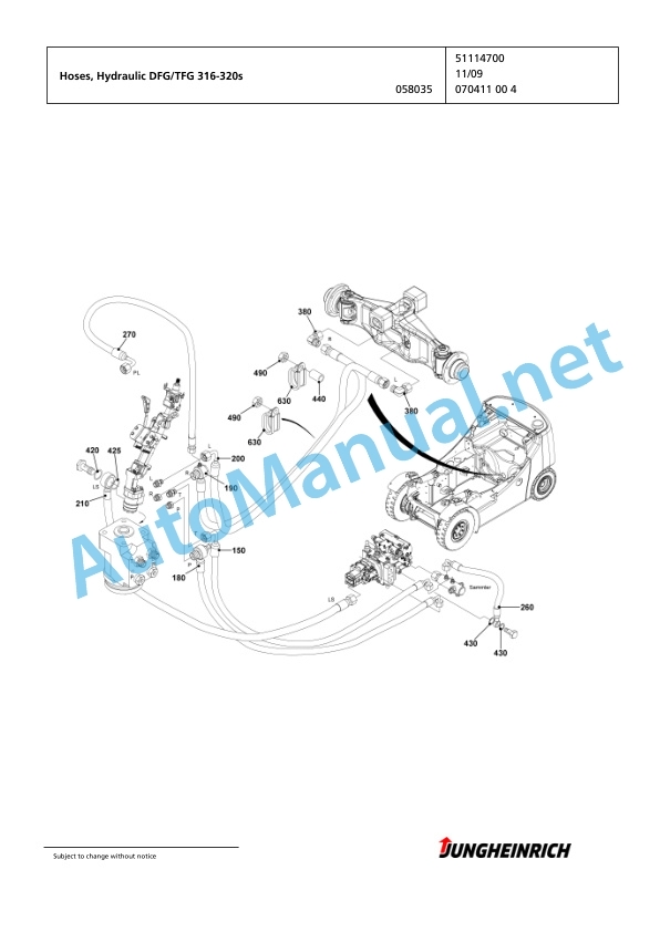 Jungheinrich Forklift DFG 320s GE115-330ZT Spare Parts Manual FN423261 5 Jungheinrich Forklift DFG 320s GE115-330ZT Spare Parts Manual FN423261 - Image 5