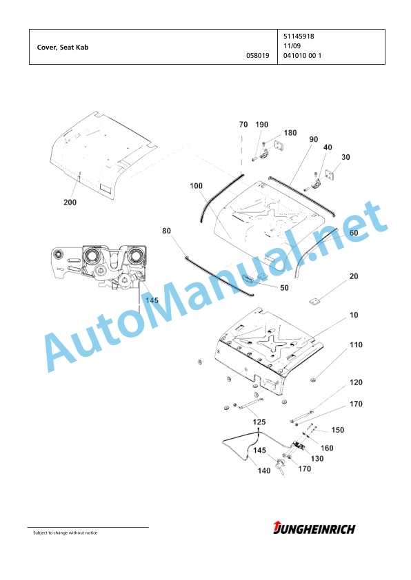 Alternative view of Jungheinrich Forklift DFG 320s GE115-480DZ Spare Parts Manual FN424399
