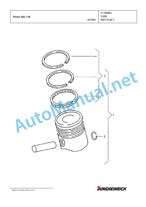 Jungheinrich Forklift DFG 320s GE115-500DZ Spare Parts Manual FN425999 3 Jungheinrich Forklift DFG 320s GE115-500DZ Spare Parts Manual FN425999 - Image 3