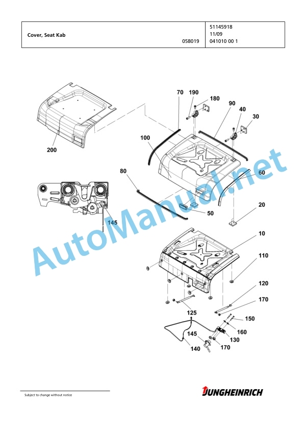 Alternative view of Jungheinrich Forklift DFG 320s GE160-330ZT Spare Parts Manual FN423328