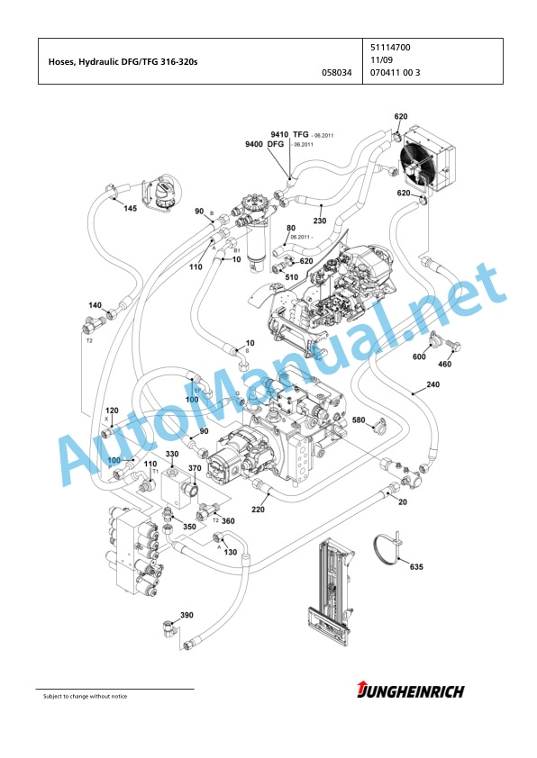 Jungheinrich Forklift DFG 320s GE160-330ZT Spare Parts Manual FN423328 5 Jungheinrich Forklift DFG 320s GE160-330ZT Spare Parts Manual FN423328 - Image 5