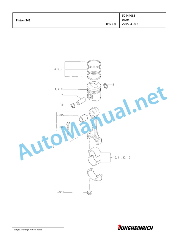 Jungheinrich Forklift DFG 425 G-470DZ Spare Parts Manual FN425298 3 Jungheinrich Forklift DFG 425 G-470DZ Spare Parts Manual FN425298 - Image 3