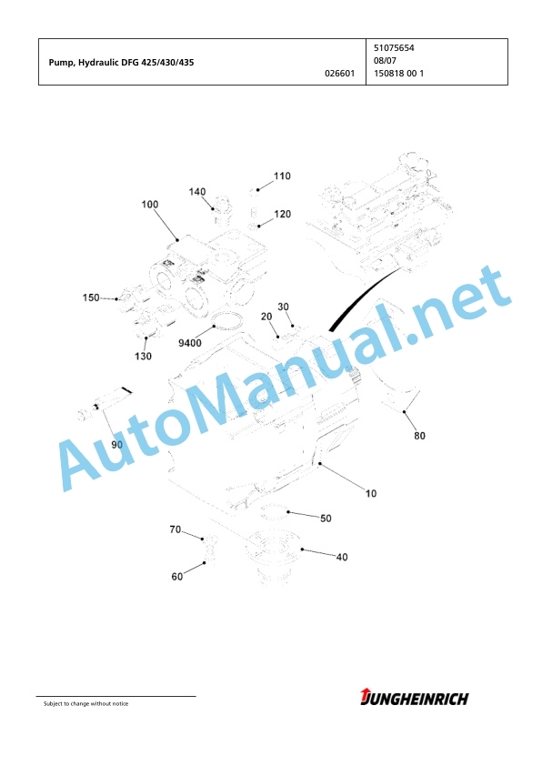 Jungheinrich Forklift DFG 425 G-470DZ Spare Parts Manual FN425298 5 Jungheinrich Forklift DFG 425 G-470DZ Spare Parts Manual FN425298 - Image 5