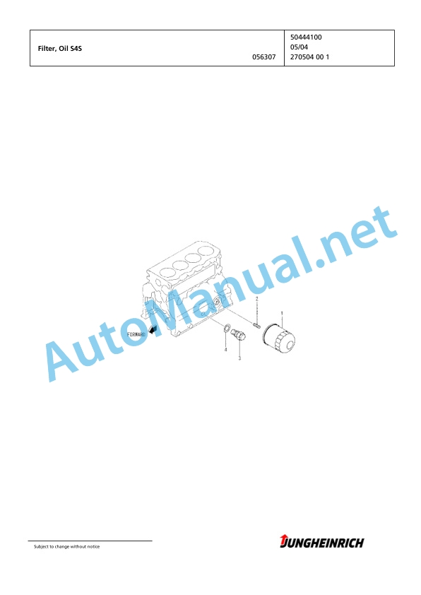 Jungheinrich Forklift DFG 425 G+E115-550DZ Spare Parts Manual FN426997 3 Jungheinrich Forklift DFG 425 G+E115-550DZ Spare Parts Manual FN426997 - Image 3