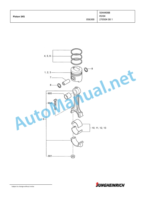 Jungheinrich Forklift DFG 425 G+E120-500DZ Spare Parts Manual FN423999 3 Jungheinrich Forklift DFG 425 G+E120-500DZ Spare Parts Manual FN423999 - Image 3