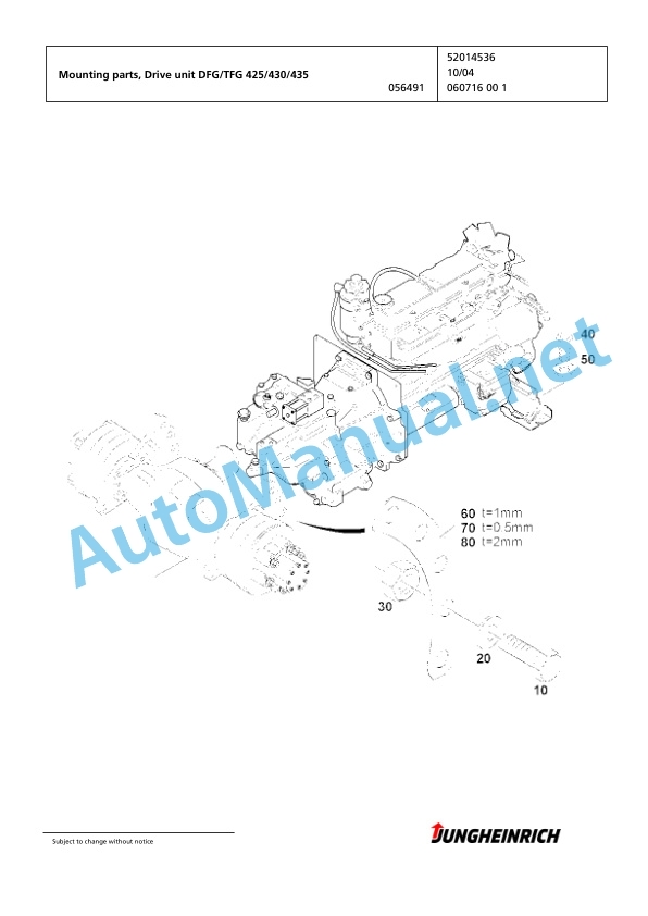Jungheinrich Forklift DFG 425 GE115-400ZT Spare Parts Manual FN424181 4 Jungheinrich Forklift DFG 425 GE115-400ZT Spare Parts Manual FN424181 - Image 4