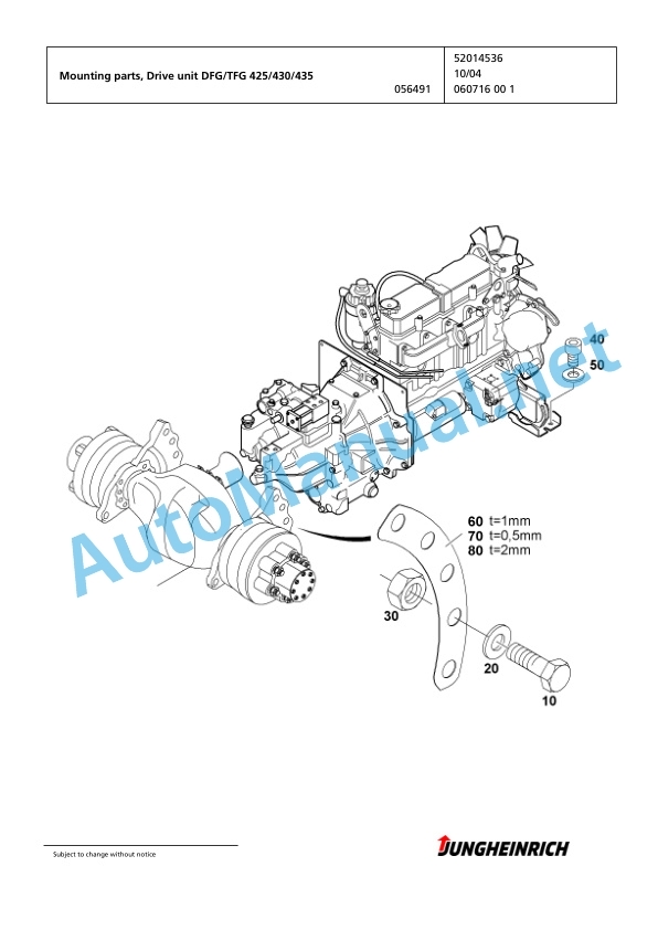 Jungheinrich Forklift DFG 425 GE115-470ZT Spare Parts Manual FN423567 4 Jungheinrich Forklift DFG 425 GE115-470ZT Spare Parts Manual FN423567 - Image 4