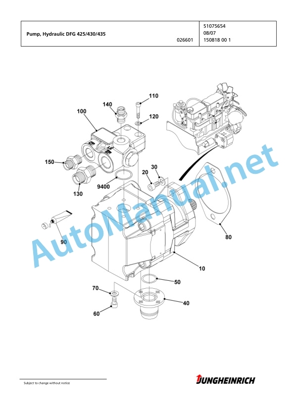 Jungheinrich Forklift DFG 425 GE115-470ZT Spare Parts Manual FN423567 5 Jungheinrich Forklift DFG 425 GE115-470ZT Spare Parts Manual FN423567 - Image 5