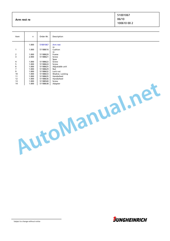 Alternative view of Jungheinrich Forklift DFG 425 GE115-500DZ Spare Parts Manual FN425523