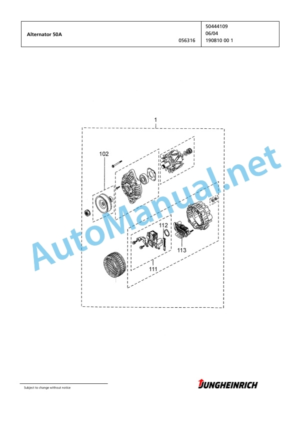 Jungheinrich Forklift DFG 425 GE120-470DZ Spare Parts Manual FN423155 3 Jungheinrich Forklift DFG 425 GE120-470DZ Spare Parts Manual FN423155 - Image 3