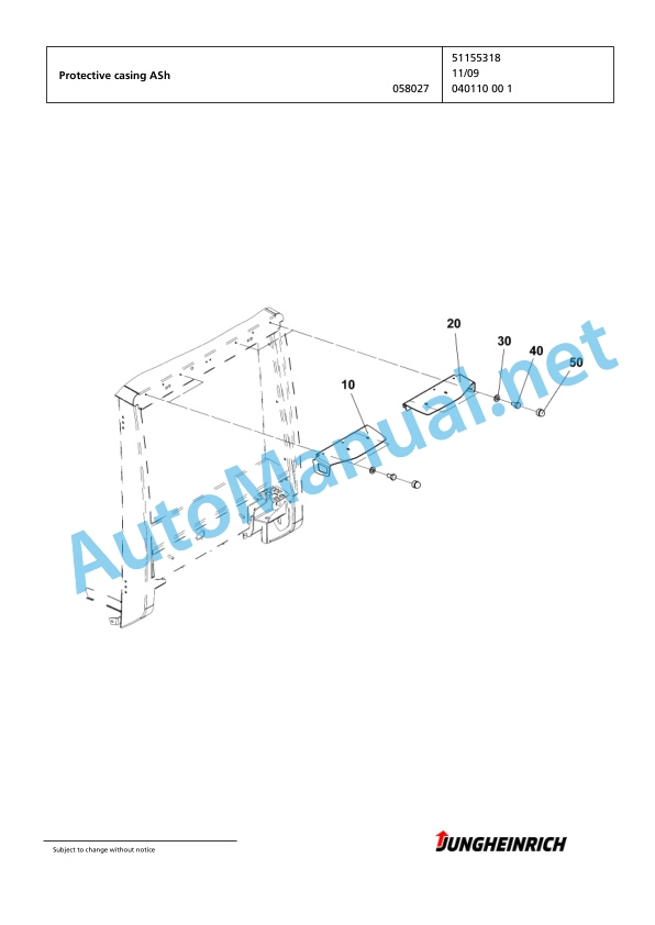 Alternative view of Jungheinrich Forklift DFG 425s G-470DZ Spare Parts Manual FN423153