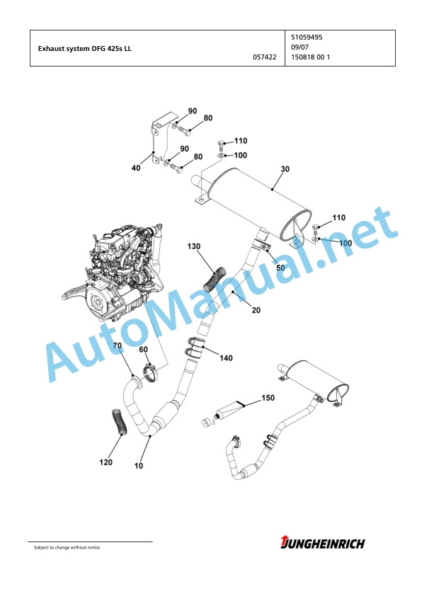 Jungheinrich Forklift DFG 425s G-470DZ Spare Parts Manual FN423153 3 Jungheinrich Forklift DFG 425s G-470DZ Spare Parts Manual FN423153 - Image 3