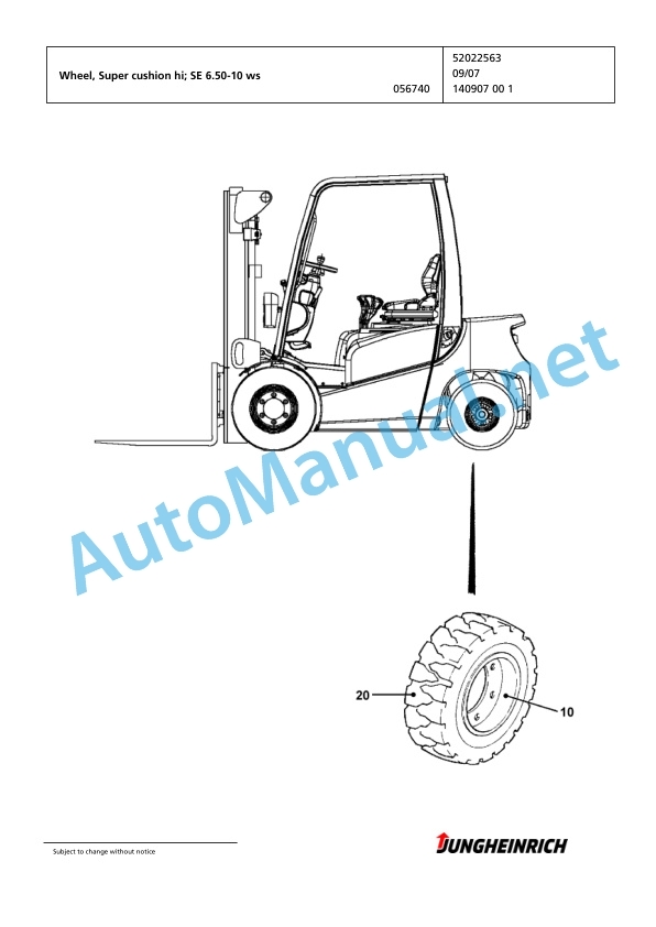 Jungheinrich Forklift DFG 425s G-470DZ Spare Parts Manual FN423153 4 Jungheinrich Forklift DFG 425s G-470DZ Spare Parts Manual FN423153 - Image 4