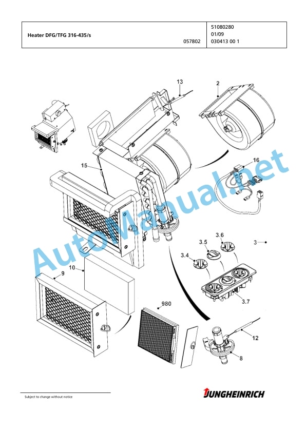 Jungheinrich Forklift DFG 425s G-500DZ Spare Parts Manual FN424575 3 Jungheinrich Forklift DFG 425s G-500DZ Spare Parts Manual FN424575 - Image 3