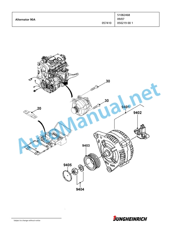 Jungheinrich Forklift DFG 425s G115-330ZZ Spare Parts Manual FN423254 3 Jungheinrich Forklift DFG 425s G115-330ZZ Spare Parts Manual FN423254 - Image 3