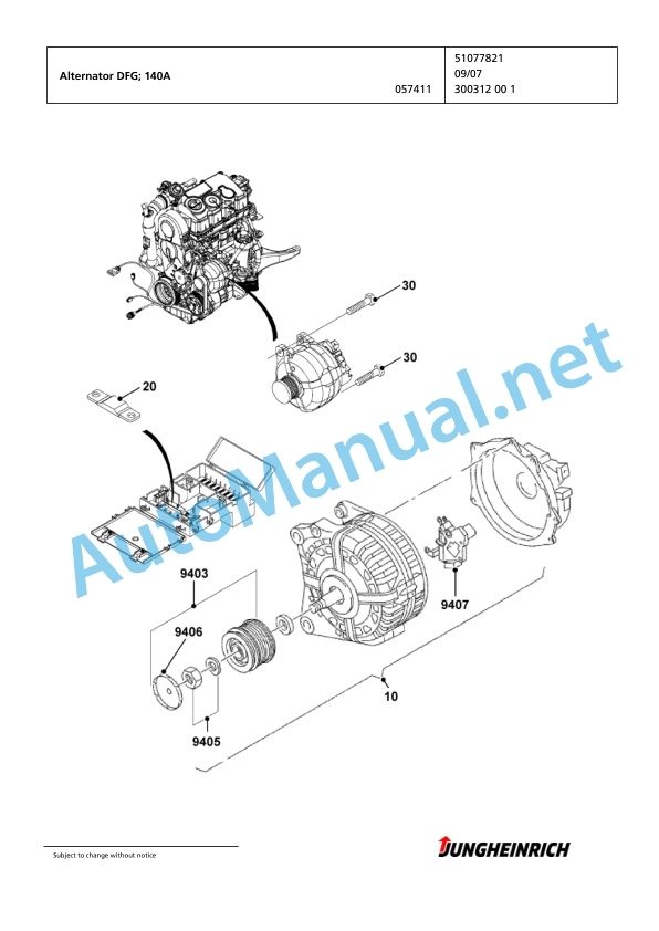 Jungheinrich Forklift DFG 425s G160-450ZZ Spare Parts Manual FN423213 3 Jungheinrich Forklift DFG 425s G160-450ZZ Spare Parts Manual FN423213 - Image 3