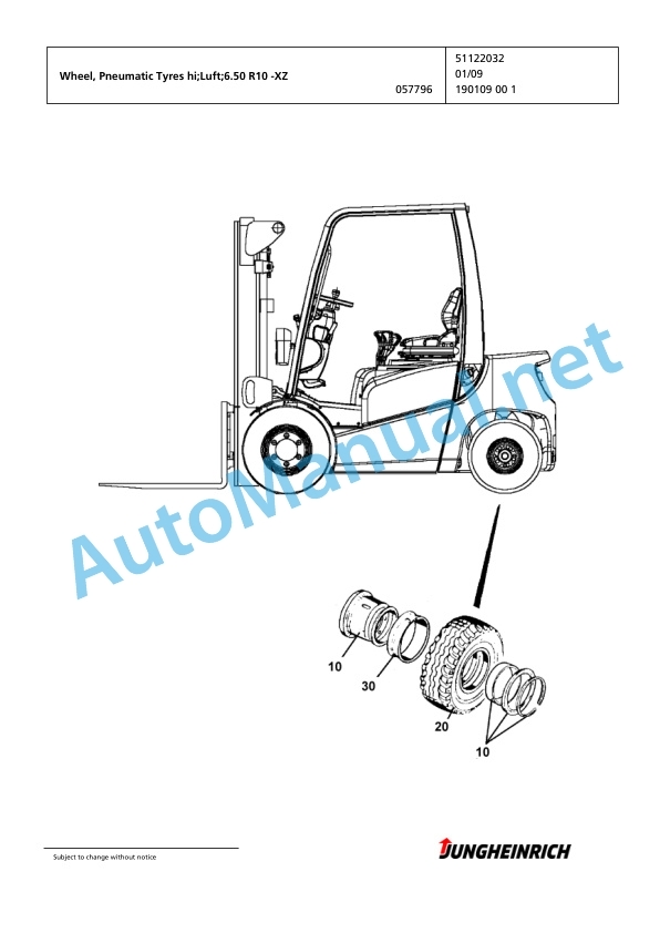 Jungheinrich Forklift DFG 425s GE-370ZT Spare Parts Manual FN423640 4 Jungheinrich Forklift DFG 425s GE-370ZT Spare Parts Manual FN423640 - Image 4