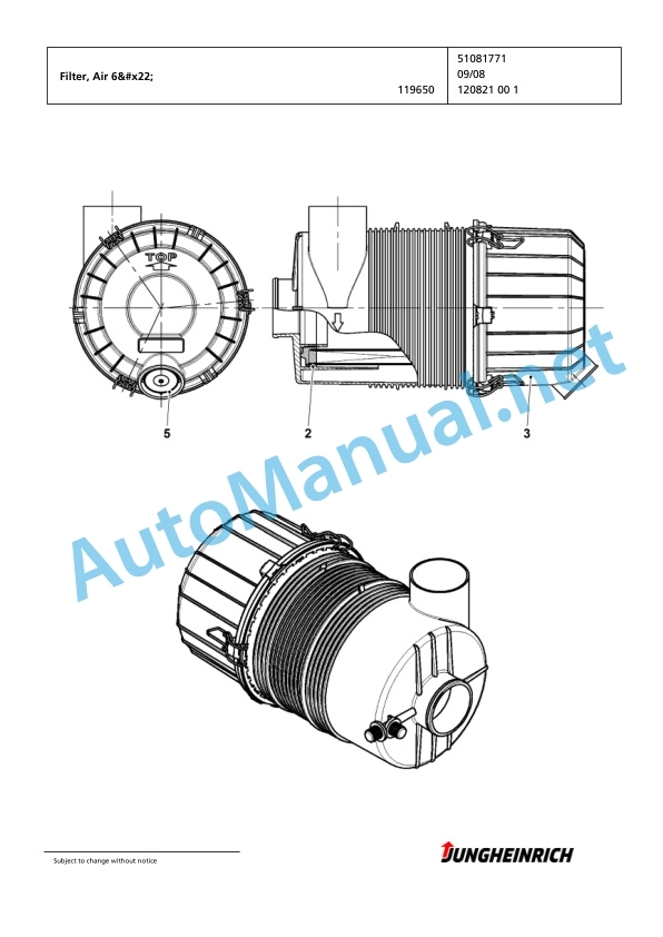 Jungheinrich Forklift DFG 425s GE-550DZ Spare Parts Manual FN423697 3 Jungheinrich Forklift DFG 425s GE-550DZ Spare Parts Manual FN423697 - Image 3