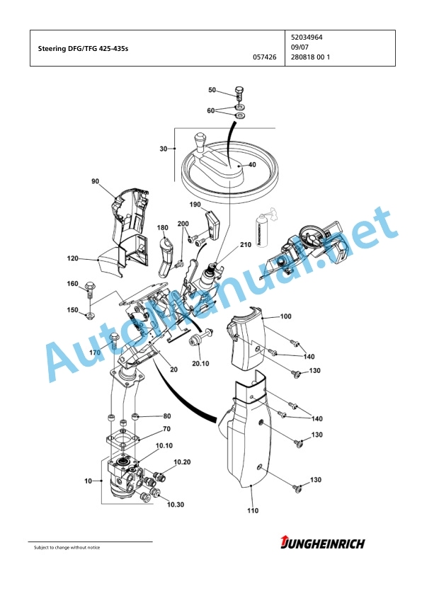 Jungheinrich Forklift DFG 425s GE-550DZ Spare Parts Manual FN423697 4 Jungheinrich Forklift DFG 425s GE-550DZ Spare Parts Manual FN423697 - Image 4