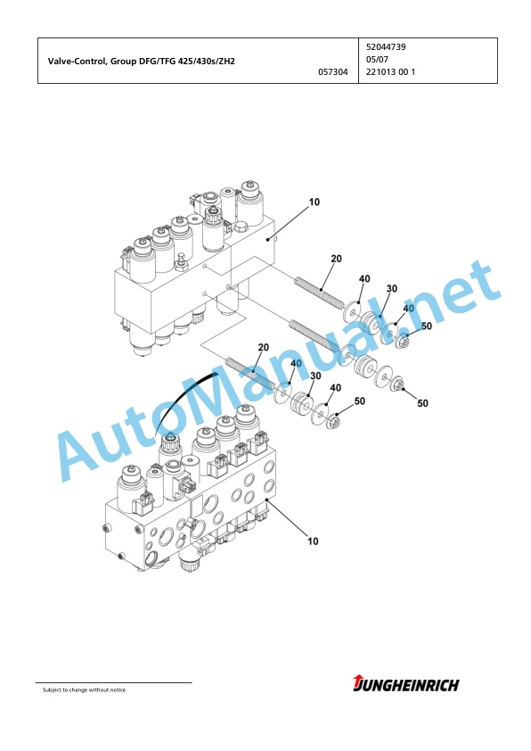 Jungheinrich Forklift DFG 425s GE-550DZ Spare Parts Manual FN423697 5 Jungheinrich Forklift DFG 425s GE-550DZ Spare Parts Manual FN423697 - Image 5