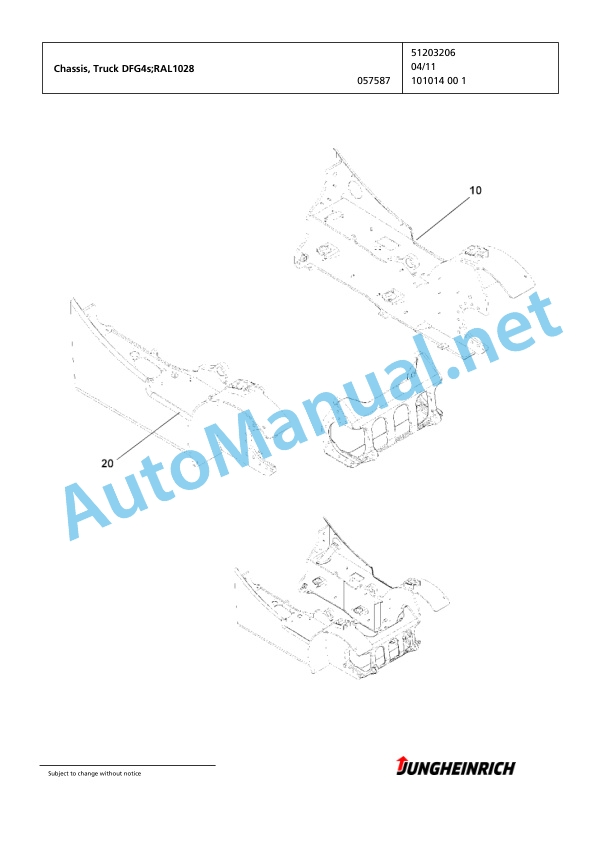 Alternative view of Jungheinrich Forklift DFG 425s GE100-470DZ Spare Parts Manual FN427112