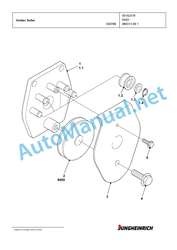 Jungheinrich Forklift DFG 425s GE110-400DZ Spare Parts Manual FN423613 4 Jungheinrich Forklift DFG 425s GE110-400DZ Spare Parts Manual FN423613 - Image 4