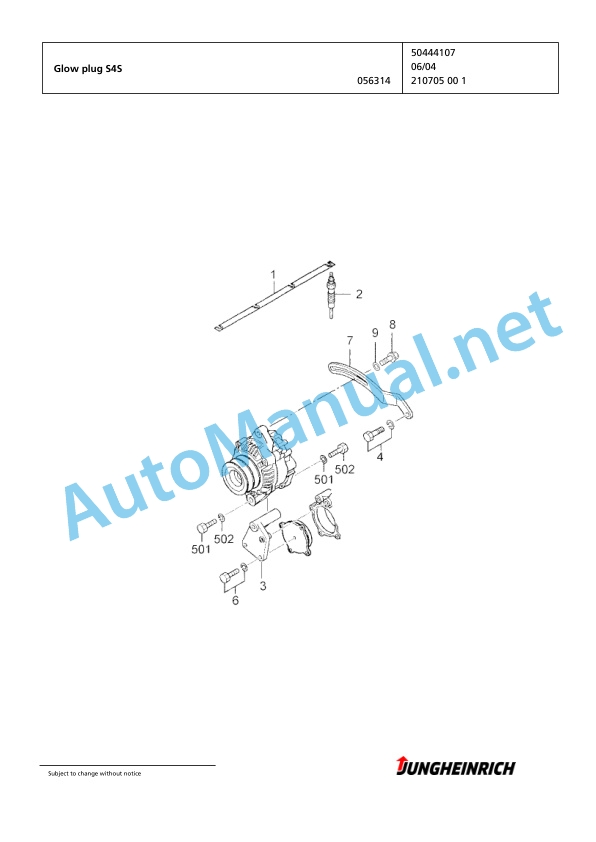 Jungheinrich Forklift DFG 430 G+E115-330ZT Spare Parts Manual FN424273 3 Jungheinrich Forklift DFG 430 G+E115-330ZT Spare Parts Manual FN424273 - Image 3