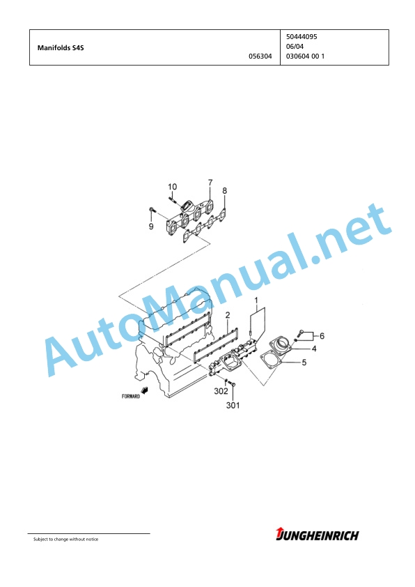 Jungheinrich Forklift DFG 430 GE115-310ZZ Spare Parts Manual FN423679 3 Jungheinrich Forklift DFG 430 GE115-310ZZ Spare Parts Manual FN423679 - Image 3