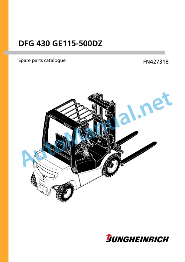 Jungheinrich Forklift DFG 430 GE115-500DZ Spare Parts Manual FN427318
