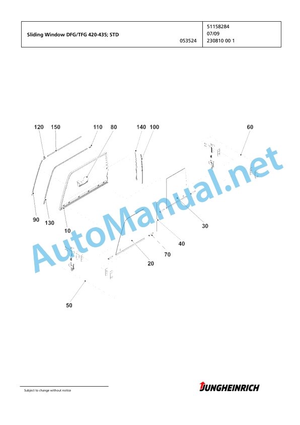 Jungheinrich Forklift DFG 430 GE115-600DZ Spare Parts Manual FN424801 2 Jungheinrich Forklift DFG 430 GE115-600DZ Spare Parts Manual FN424801 - Image 2