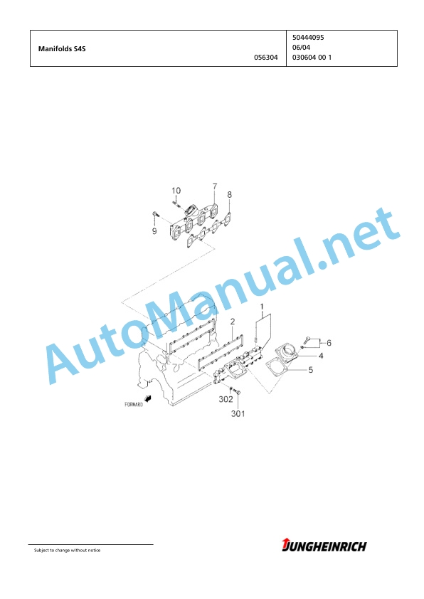 Jungheinrich Forklift DFG 430 GE115-600DZ Spare Parts Manual FN424801 3 Jungheinrich Forklift DFG 430 GE115-600DZ Spare Parts Manual FN424801 - Image 3