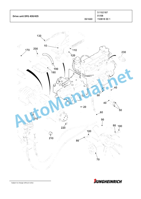 Jungheinrich Forklift DFG 430 GE150-500DZ Spare Parts Manual FN426201 4 Jungheinrich Forklift DFG 430 GE150-500DZ Spare Parts Manual FN426201 - Image 4