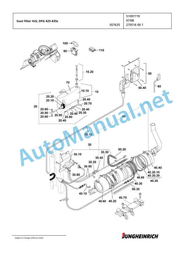 Jungheinrich Forklift DFG 430s G-450ZT Spare Parts Manual FN424051 3 Jungheinrich Forklift DFG 430s G-450ZT Spare Parts Manual FN424051 - Image 3